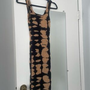 Zara Ribbed Midi Summer Dress - Tie Dye
